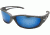 Edge Eyewear Kazbek Safety Glasses Black Frame Polarized Aqua Precision Blue Mirror Lens Tskap218