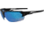 Edge Eyewear Pumori - Matte Black Frame / Aqua Precision Blue Mirror Lenses, Black Frame, XPAP418