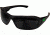 Edge Safety Brazeau Torque Glasses, Black w/Green E Logo Frame, Smoke Lens, XB136-E3
