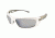 Extreme Optiks AQT Sunglasses, Shiny White Frame, Smoke with Silver Mirror Flash Lens, 10217815.FGX