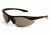 Extreme Optiks SuperBlade Sunglasses, Shiny Black Crystal Frame, Brown with Silver Mirror Flash Lens, 10211052.FGX