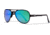 Gatorz Skyhook Sunglasses, Black Frame, Brown Polarized w/Green Mirror Lens, GZ-09-023
