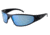 Gatorz Wraptor Sunglasses, Black Frame, Blue Chrome Lens WRABLK08C