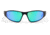 Gatorz Wraptor Sunglasses, Black Frame, Brown Polarized w/Green Mirror Lens, Polarized, WRABLK03P-G