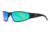 Gatorz Wraptor Sunglasses, Black Frame, Brown Polarized w/Green Mirror Lens, Polarized, WRABLK03P-G