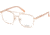 Guess GU3038 Bifocal Prescription Eyeglasses - Shiny Rose Gold Frame, Shiny Rose Gold Lenses, 52 mm Lens Diameter GU303852028