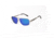Hang Ten Gold The Hamilton Sunglasses, Shiny Silver/Blue Mirror 4002436