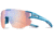 Julbo Aerospeed Sunglasses Cyan Blue/Blue Frame with zebra light RED Lenses, J5023412