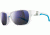 Julbo Coast Single Vision Prescription Sunglasses, Shiny White / Blue Frame, Octopus Lens, Polarized, Photochromic-J4728011SV