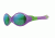 Julbo Looping 2 Kids Prescription Sunglasses + Cord with RX Single Vision Lenses for Babies 12-24 months, Frame Color Julbo Looping 2 Sunglasses - Purple/Lime