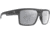 Leupold Becnara Sunglasses, Matte Black/Gloss Black Frame, Square Shadow Gray Flash Lens, Polarized, Regular-Wide, 179102