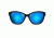 Maui Jim Canna Polarized Cat Eye  Sunglasses,Gloss Black,Blue Hawaii Lens B769-02