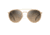 Maui Jim Even Keel Polarized Round Sunglasses, Gold w/ S&amp;stone Frame, HCL Bronze Lens, Gold w/ S&amp;stone HS534-22