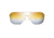 Maui Jim Kami Polarized Aviator Sunglasses, Gold w/ White Frame, Dual Mirror Gold To Silver Lens, Gold w/ White DGS778-05C