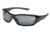 MCR Safety FF122 ForceFlex FF1 Series Safety Glasses, Lenses Molded Into Flexible TPU Frame, Gray, One Size, FF122
