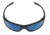 MCR Safety ForceFlex FF1 Series Safety Glasses, Lenses Molded Into Flexible TPU Frame, Blue Diamond Mirror, One Size, FF128B