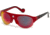 Moncler ML0050 Sunglasses - Red Frame Color, Smoke Mirror Lens Color