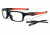 Oakley Crosslink Eyeglass Frames with Non-Rx Lenses, Polished Black/Orange Frame, 53mm OX8027-1153