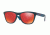 Oakley Frogskins OO9013 Single Vision Prescription Sunglasses, 55mm, Matte Blue Woodgrain, OO9013-9013B5-55-SV