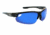 Optic Nerve Desoto Flip Off Sunglasses, Shiny Driftwood Ocean Frame, Lens 3 Sets- Grey with Blue Mirror, Copper, Clear 17047