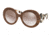 Prada BAROQUE PR27RS Sunglasses IAM4O0-55 - Nut Canaletto Frame, Gradient Brown Mirror Silver Lenses