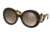 Prada BAROQUE PR27RS Sunglasses UBT4O2-55 - Ebony Malabar Frame, Lt Brown Grad Lt Grey Mir Gold Lenses
