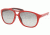 Prada Linea Rosa PS06IS Sunglasses with No-Line Progressive Rx Prescription Lenses PS06IS-ZVI3M1-5715 - Lens Diameter: 57 mm, Frame Color: Matte Red