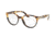 Prada PR07TVF Single Vision Prescription Eyeglasses U6O1O1-52 - Medium Havana/spotted Green Frame