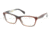 Prada PR14PV Progressive Prescription Eyeglasses EAP1O1-5517 - Striped Brown Horn Frame, Demo Lens Lenses