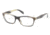 Prada PR14PV Progressive Prescription Eyeglasses EAQ1O1-5317 - Striped Grey Horn Frame, Demo Lens Lenses
