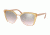 Prada PR56TS Sunglasses MQH204-57 - Transparent Brown/pink Gold Frame, Brown Mirror Silver Grad Lenses