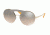 Prada PR65TS Sunglasses ZVN4P0-36 - Pale Gold Frame, Brown Grad Grey Mirror Silver Lenses