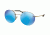 Prada PS54RS Sunglasses ZVN5M2-56 - Pale Gold Frame, Light Green Mirror Blue Lenses
