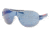 Prada PS56NS Sunglasses 1BC9P1-0137 - Silver Frame, Blue Mirror Lenses