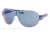 Prada PS56NS Sunglasses 1BC9P1-37 - Silver Frame, Blue Mirror Lenses