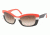 Prada Sunglasses PR03NS DAN6S1-5718 - Orange/Ivory/Black Frame, Brown Gradient Lenses, 57mm Lens Diameter
