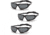 Pyramex Highlander Safety Glasses - Black Frame and Antifog Gray Lens, Pack of 3