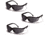 Pyramex Venture II Safety Eyewear - Gray Lens, Black Frame, Pack of 3