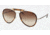 Ralph Lauren RL7038W Sunglasses 91793B-57 - Matte Pale Gold/havana Frame, Brown Gradient Lenses