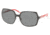Ralph RA 4027 Sunglasses Styles -  Black/Red Frame / Gray Lenses, 197-87-5617