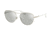 Ralph RA4126 Sunglasses 93626G-57 - Silver Frame, Light Grey Mirror Silver Lenses
