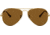 Ray-Ban Aviator Large Metal RB3025 Sunglasses, Arista Crystal Brown Polarized, RB3025 001/57-5814