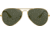 Ray-Ban Aviator Large Metal RB3025 Sunglasses, Arista Frame, Crystal Green 58 mm Lenses, L0205-5814