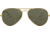 Ray-Ban Aviator Large Metal RB3025 Sunglasses, Arista Frame, Crystal Green Polarized 62 mm Lenses, 001-58-6214