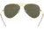 Ray-Ban Aviator Large Metal RB3025 Sunglasses, Arista Frame, Crystal Green Polarized 62 mm Lenses, 001-58-6214