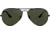 Ray-Ban Aviator Large Metal RB3025 Sunglasses, Black Frame, Crystal Green 58 mm Lenses, L2823-5814