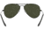 Ray-Ban Aviator Large Metal RB3025 Sunglasses, Black Frame, Crystal Green 58 mm Lenses, L2823-5814