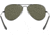 Ray-Ban Aviator Large Metal RB3025 Sunglasses, Black Frame, Crystal Green Polarized 62 mm Lenses, 002-58-6214