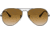 Ray-Ban Aviator Large Metal RB3025 Sunglasses, Gunmetal Crystal Brown Gradient, RB3025 004/51-5814