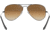 Ray-Ban Aviator Large Metal RB3025 Sunglasses, Gunmetal Crystal Brown Gradient, RB3025 004/51-5814